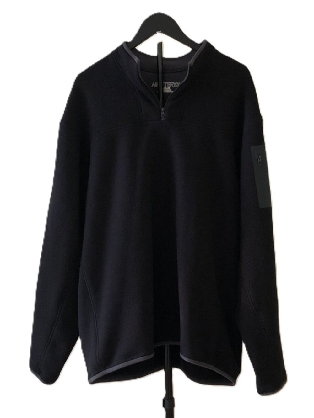 Arc'teryx Fleece Pullover Polartec 1/4 Zip Hiking Black Mens XL